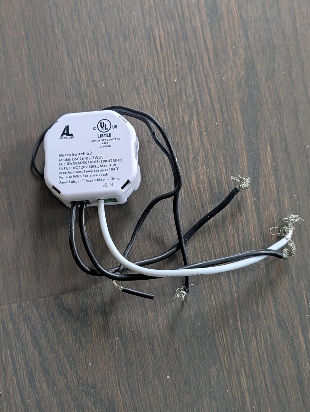 Aeon Labs Aeotec Z-Wave Micro Switch G2 (Model DSC26103-ZWUS)